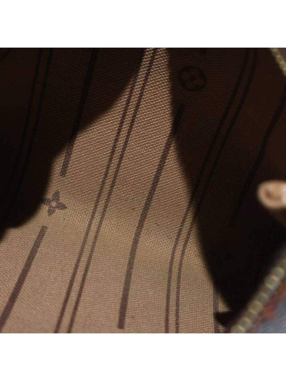 Louis Vuitton Mini Pochette Delightful Monogram Leather Pouch Gold Brown - Picture 4 of 6